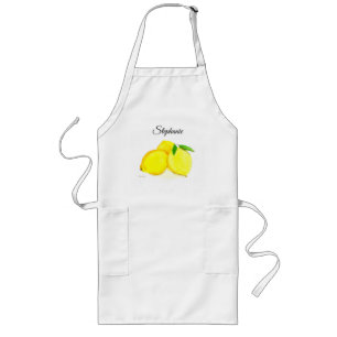 Avental Longo Limões frutas de verão Cores de água Personalizada