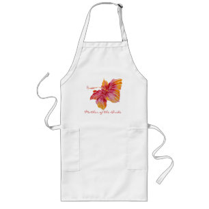 Avental Longo Mãe do Bride Havaiano Flor de Hibisco Apron