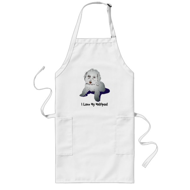 Avental Longo Maltipoo Cute Puppy Graphic (Frente)