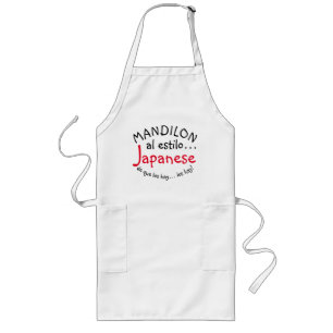 Avental Longo mandil ao estilo japonês