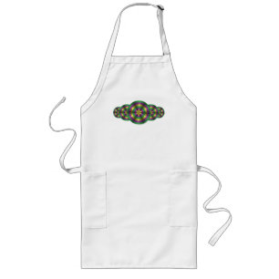 Avental Longo Mardi Gras Illusion Apron