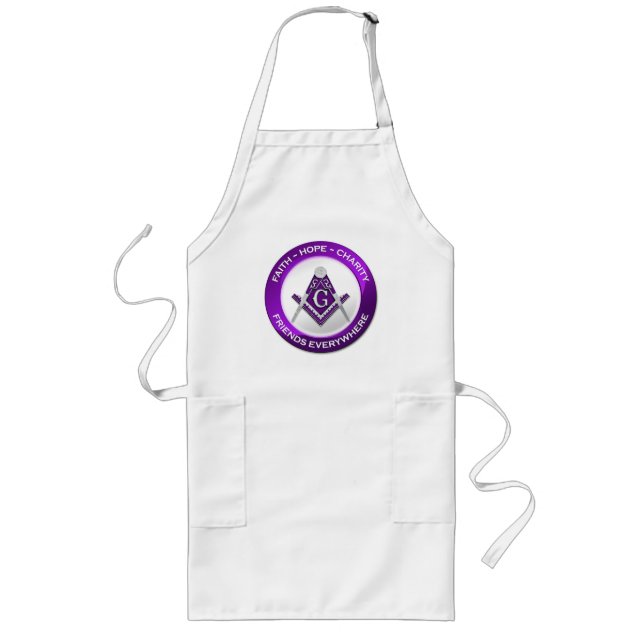 Avental Longo Masonic Men's Apron Purple (Frente)
