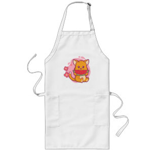 Avental Longo Melancia Gato-Gato-Gato Kawaii