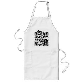 Avental Longo Menu Design de Código QR Longo Apron