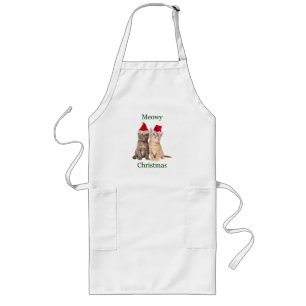 Avental Longo Meowy Christmas Kitten Apron
