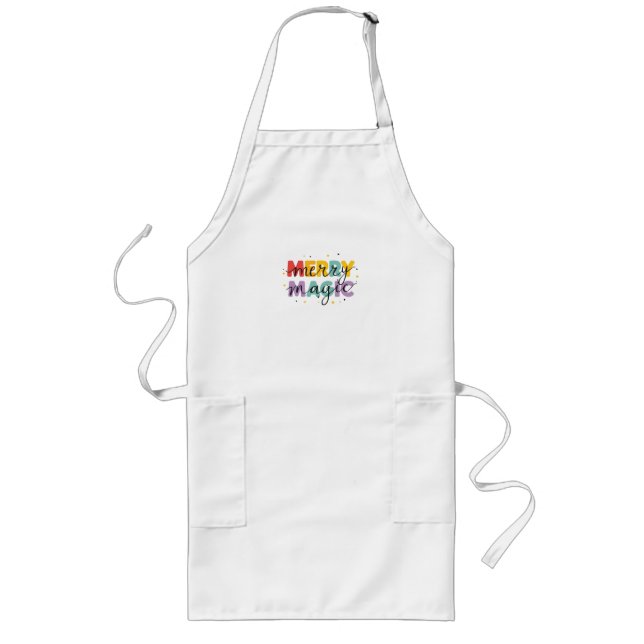 Avental Longo Merry Magic Colorful Illustration (Frente)