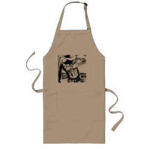 Avental Longo  Mestre de Grill do Cowboy Ocidental dos Adultos R