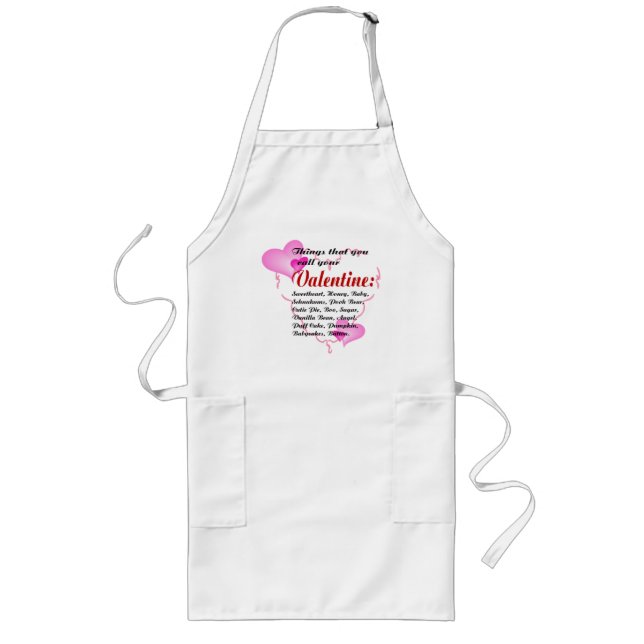Avental Longo Namorados Love Pet Names Apron (Frente)