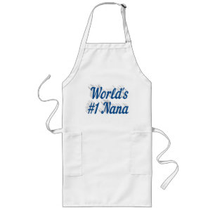 Avental Longo Nana sea blue text Mothers Day