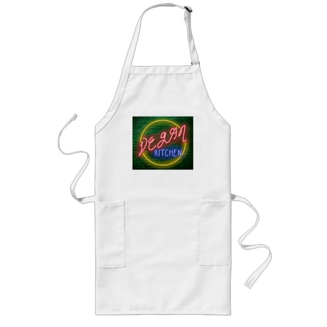 Avental Longo Neon Vegan Kitchen Sinal (Frente)
