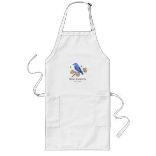 Avental Longo Olá Bluebird Apron