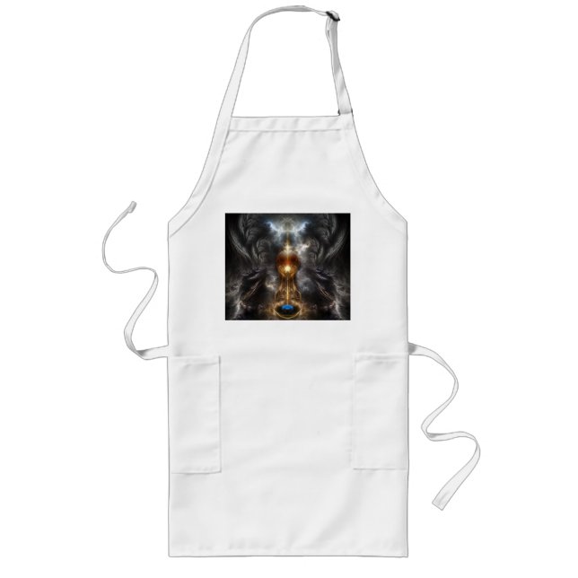 Avental Longo Orb De Arte Fractal Leve Apron (Frente)