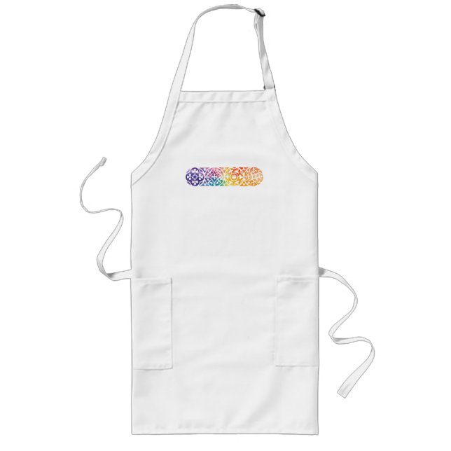 Avental Longo Orgulho Arco-Íris da Janela Gótica (Frente)