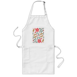 Avental Longo Paz Amor e Flores Retro Boho Floral