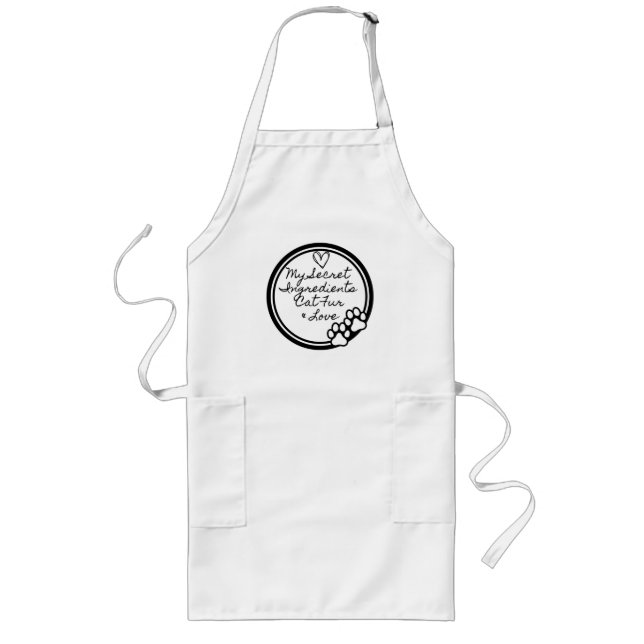 Avental Longo Pele de gato e amor - Ingrediente secreto Apron (Frente)