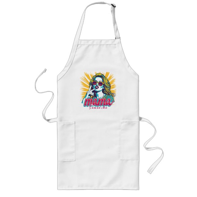 Avental Longo Personalizado Retro Mama Pop Art (5) (Frente)