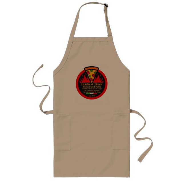 Avental Longo Personalizar Promo Staff Restaurante Pizza Forno à (Frente)