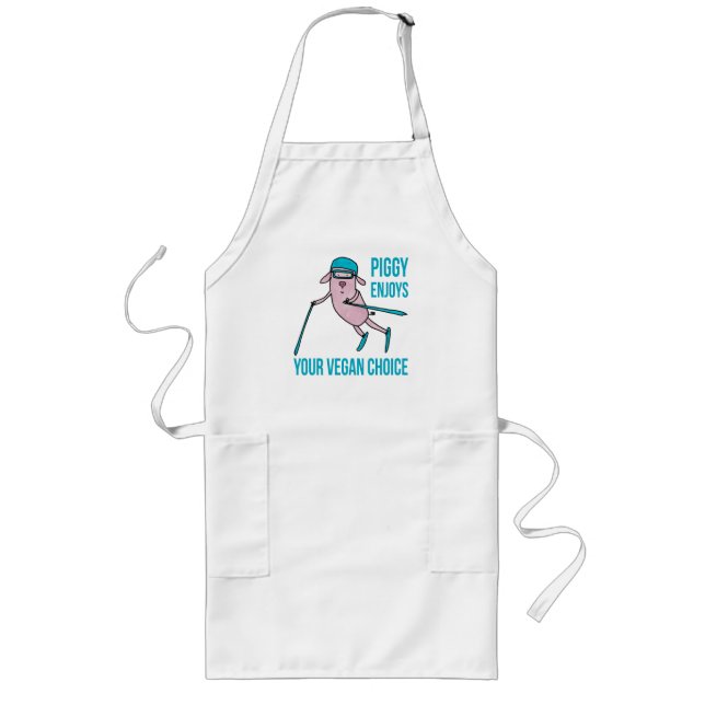 Avental Longo Piggy Enjoys Your Vegan Choice - (Frente)