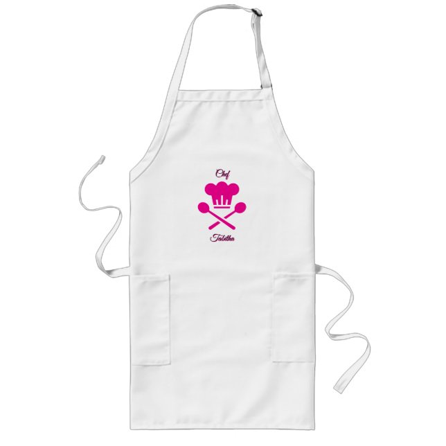 Avental Longo Pink Chef Apron (Frente)