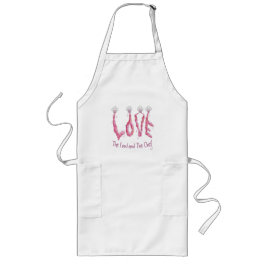 Avental Longo Pink Love Long Apron