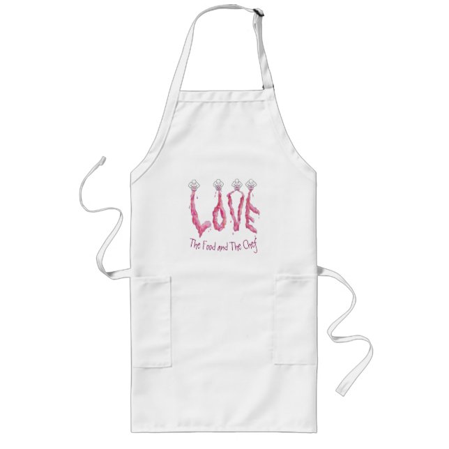 Avental Longo Pink Love Long Apron (Frente)