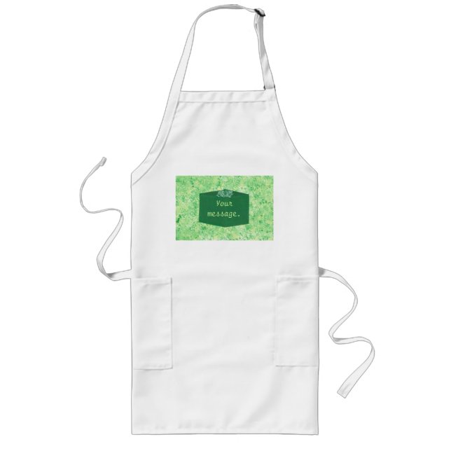 Avental Longo Pintar Natal Verde Apresenta Seu Texto Aprons (Frente)