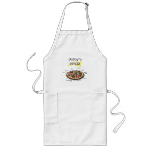 Avental Longo Pizza Art Personalizada Grilling Apron
