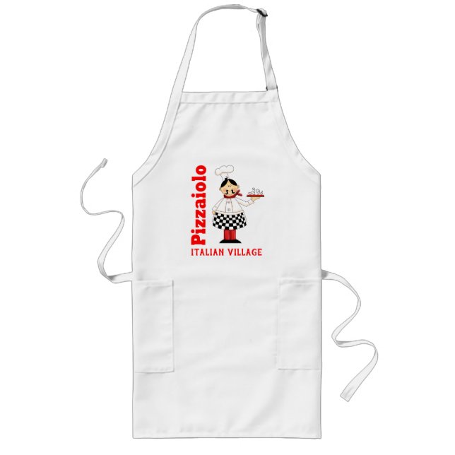 Avental Longo Pizzaiolo Pizza Personalizado Chef Longo Apron (Frente)