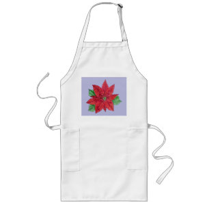 Avental Longo Poinsettia Apron - Lavanda
