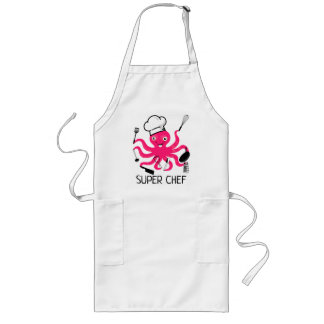 Avental Longo Polvo Rosa Super Chef Personaliza Apron Longo