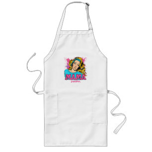 Avental Longo Pop de Arte da Mamã Retro Personalizada (20)