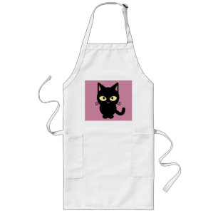 Avental Longo Pratos da cozinha de gatos pretos