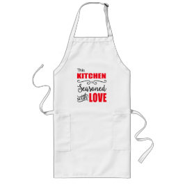 Avental Longo Presente Cozinha Temperada Com Amor