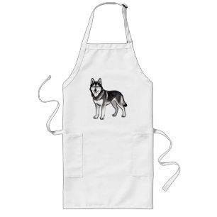 Avental Longo Presente de cachorro Husky de desenho animado pret