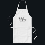 Avental Longo Presente do Noivado Wifey<br><div class="desc">Um avental personalizado que fará um chá de panela perfeito ou um presente noivado para a noiva ser!</div>