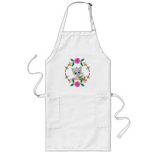Avental Longo Primavera Cat Apron