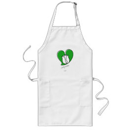 Avental Longo Primavera in Love - Tulipas brancas Long Apron