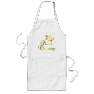 Avental Longo Príncipe encantamento no t-shirt Dourado para o