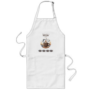 Avental Longo Produtos Personalizados de Café Costeiro Vintage