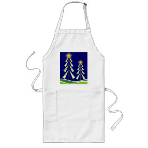 Avental Longo Prons das Árvores de Natal