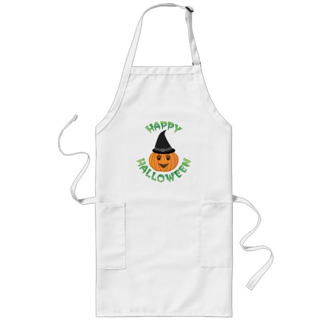 AVENTAL LONGO PUMPKIN "FELIZ HALLOWEEN" (Frente)