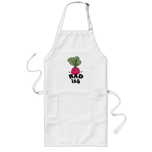 Avental Longo RAD-ISH Radish Garden Funny Design, Kitchen Apron (Frente)