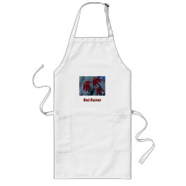 Avental Longo Red Daisies Apron