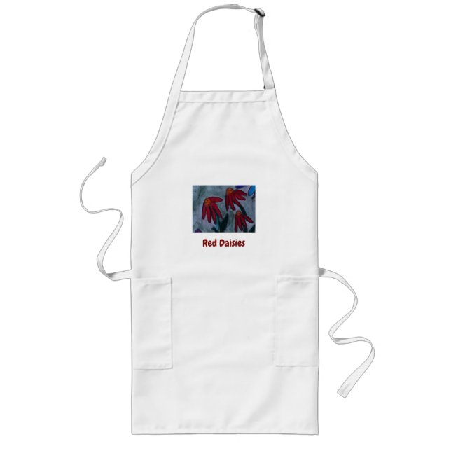 Avental Longo Red Daisies Apron (Frente)