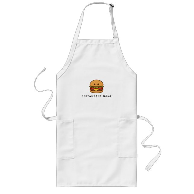 Avental Longo Restaurante Cute Burger (Frente)