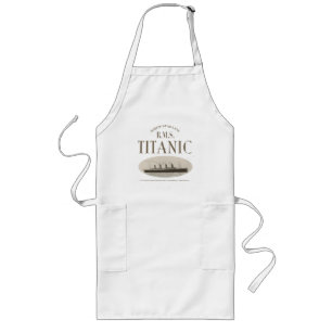 Avental Longo RMS Titanic Ghost Ship Sepia/White Apron