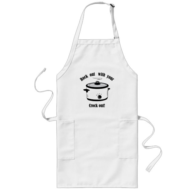 Avental Longo Rock Out Funny Crock Pote Apron (Frente)