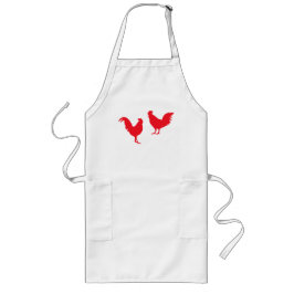 Avental Longo Roosters Apron