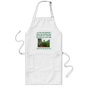 Avental Longo RUAS. PATRICK'S DAY LEPRECHAUN POEM apron