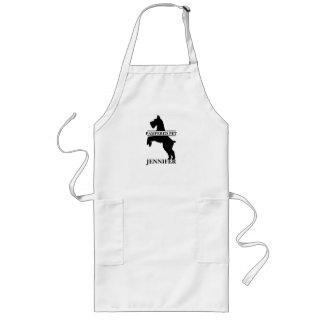 Avental Longo Schnauzer Pet Groomer Apron Personalizado